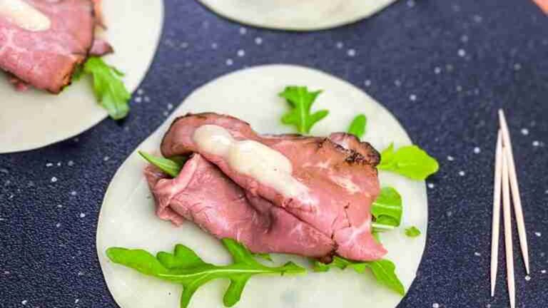 Roast Beef Rollups with Horseradish Sauce