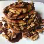 Stack of lupin flour pancakes.