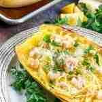 Garlic Shrimp Spaghetti Squash