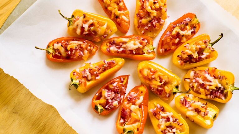 Bacon and Cheese Stuffed Mini Peppers