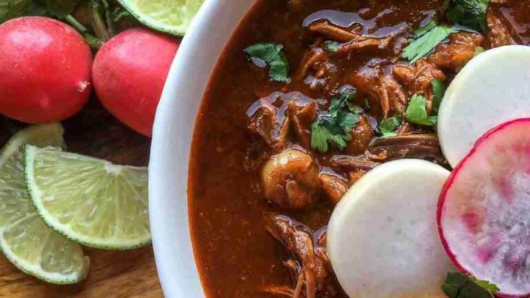 Pozole Rojo de Pollo (Red Pozole with Chicken)