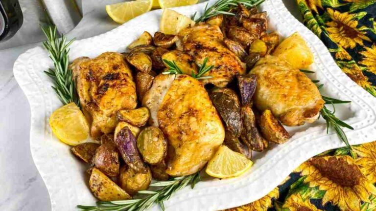 Air Fryer Chicken Thigh Recipe: Lemon-Rosemary Bone-In Chicken Thighs