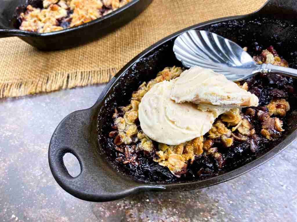 Warm Black Cherry Crisp Recipe On and Off Keto