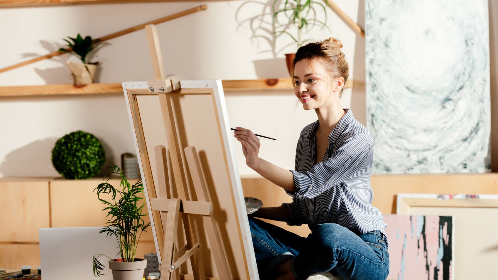 woman painting