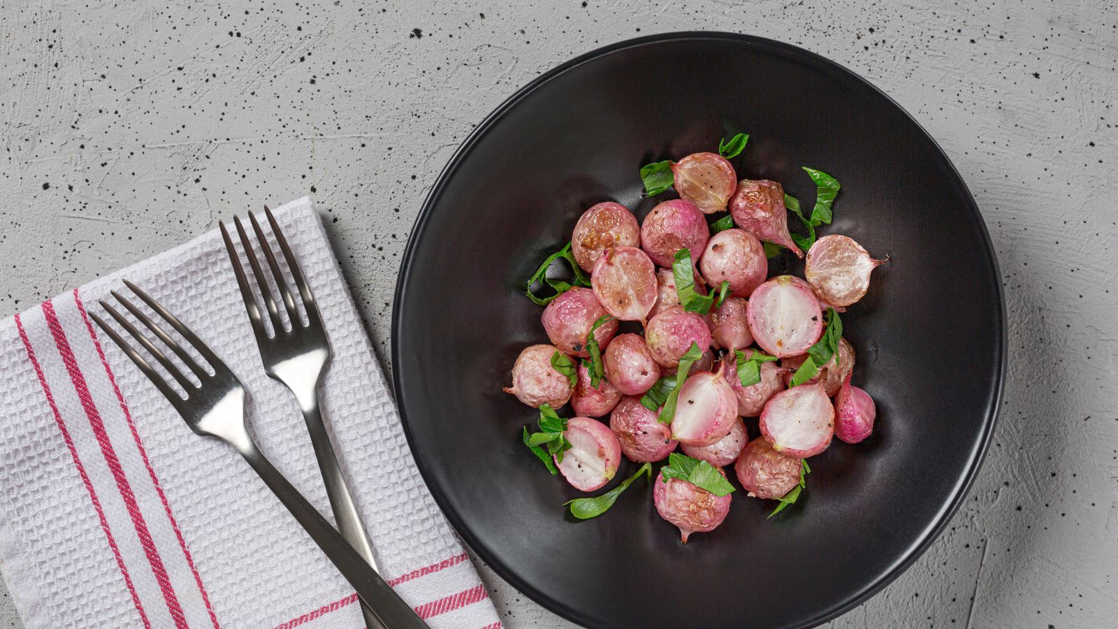 roasted radishes